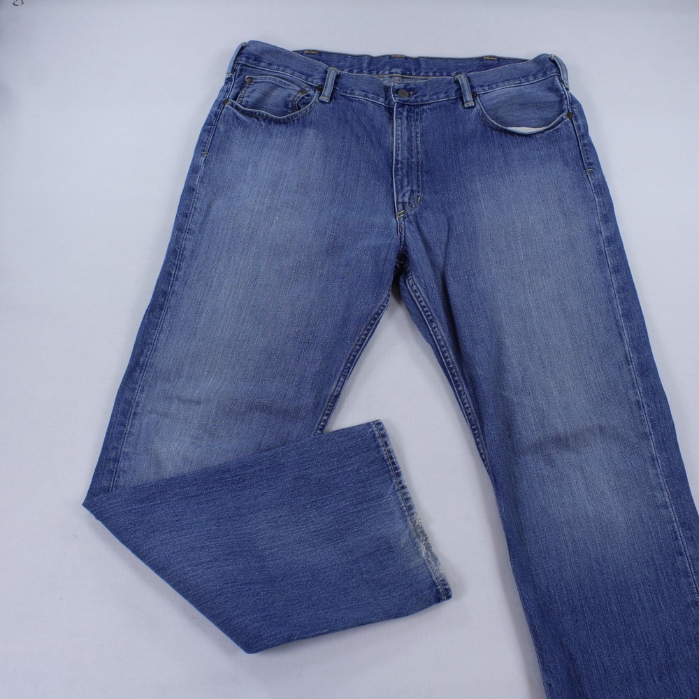Polo Ralph Lauren 867 Classic Fit Jeans Mens 38x32 Medium Wash Distressed Hem